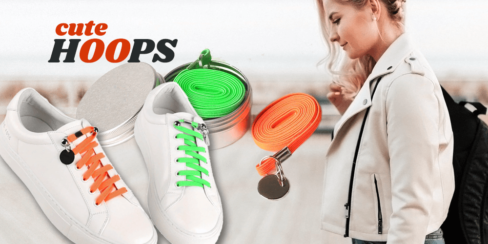 Cute hoops no tie shoelaces - one handed shoe tying - buy for kids
